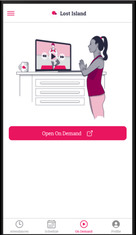 TeamUp Members App - On Demand tab selected.