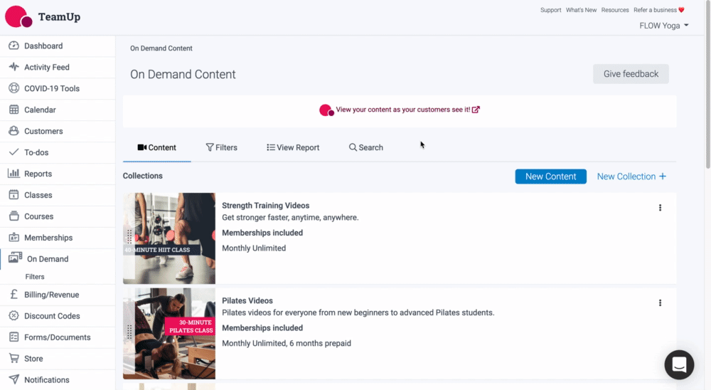 Preview link found on Business side On Demand tab. 